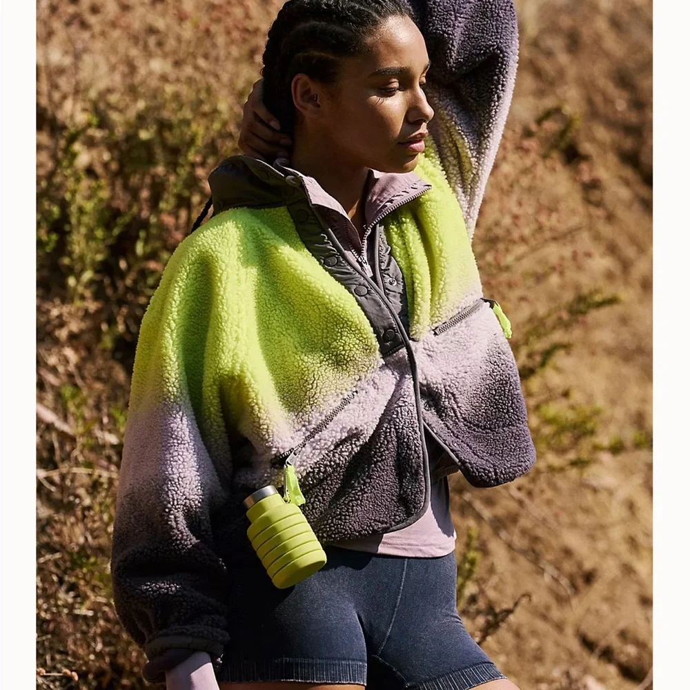 Free People _ Hit The Slopes Printed Fleece Jacket - Picture 3 of 5